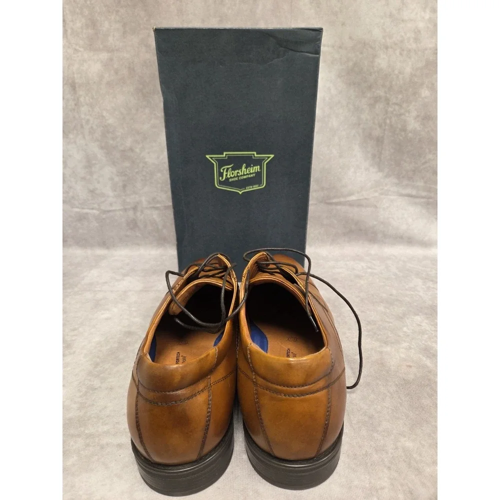 Florsheim M-15D Brn Comfortech Dress Shoes Finance Cap Ox NIB